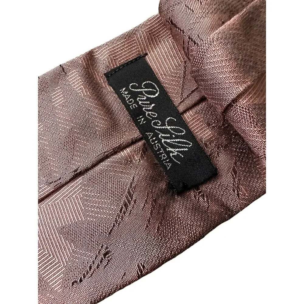 Vintage Pink Bamboo Silk Necktie